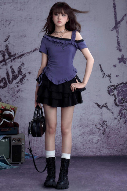 Pure Purple Irregular Top