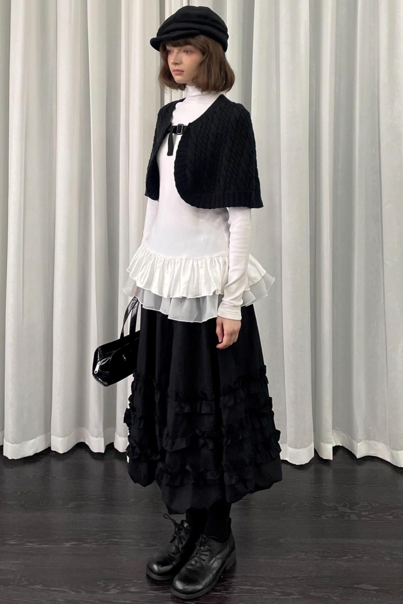 Knit Black Sweater Shawl