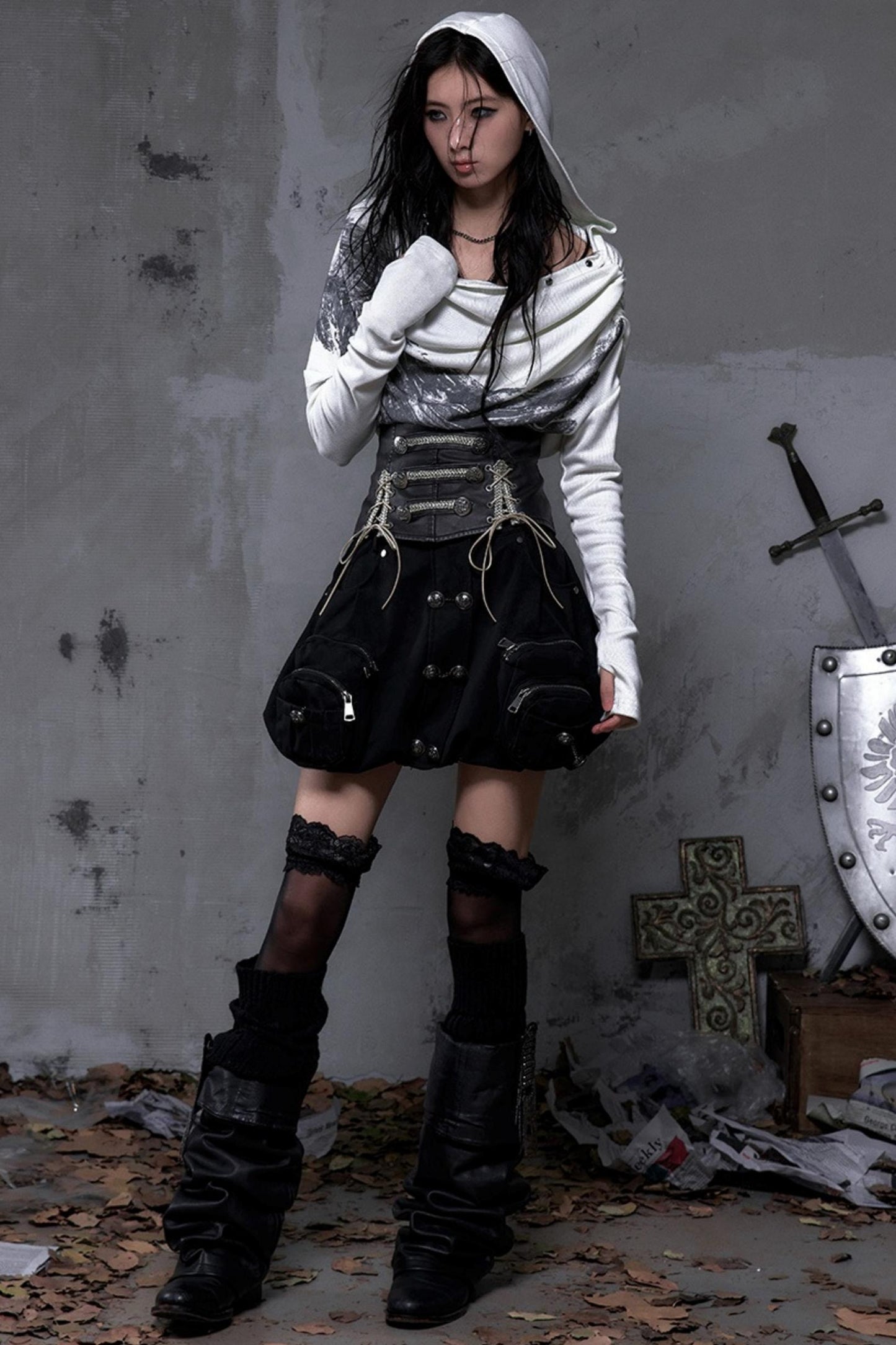 Court Street Leather Skirt