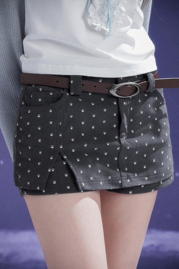 Double Layer Fake Two Piece Skirt