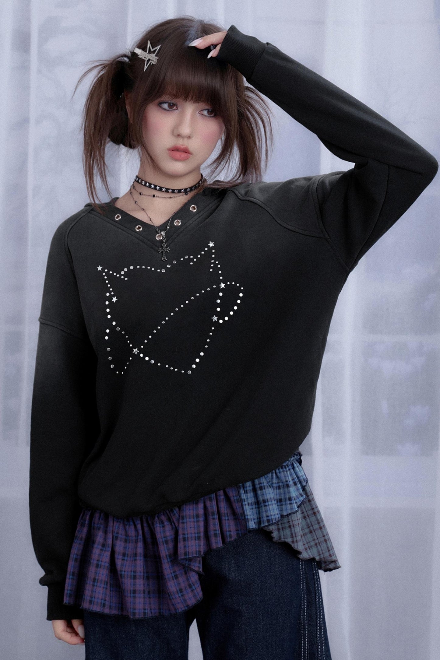 Versatile Sweet Black Dress & Skirt Set-Up