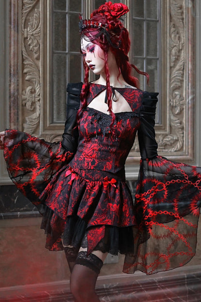 Halloween Gothic Puffy Lace Skirt