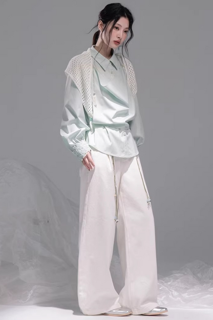 Stone White Lyocell Jeans Set