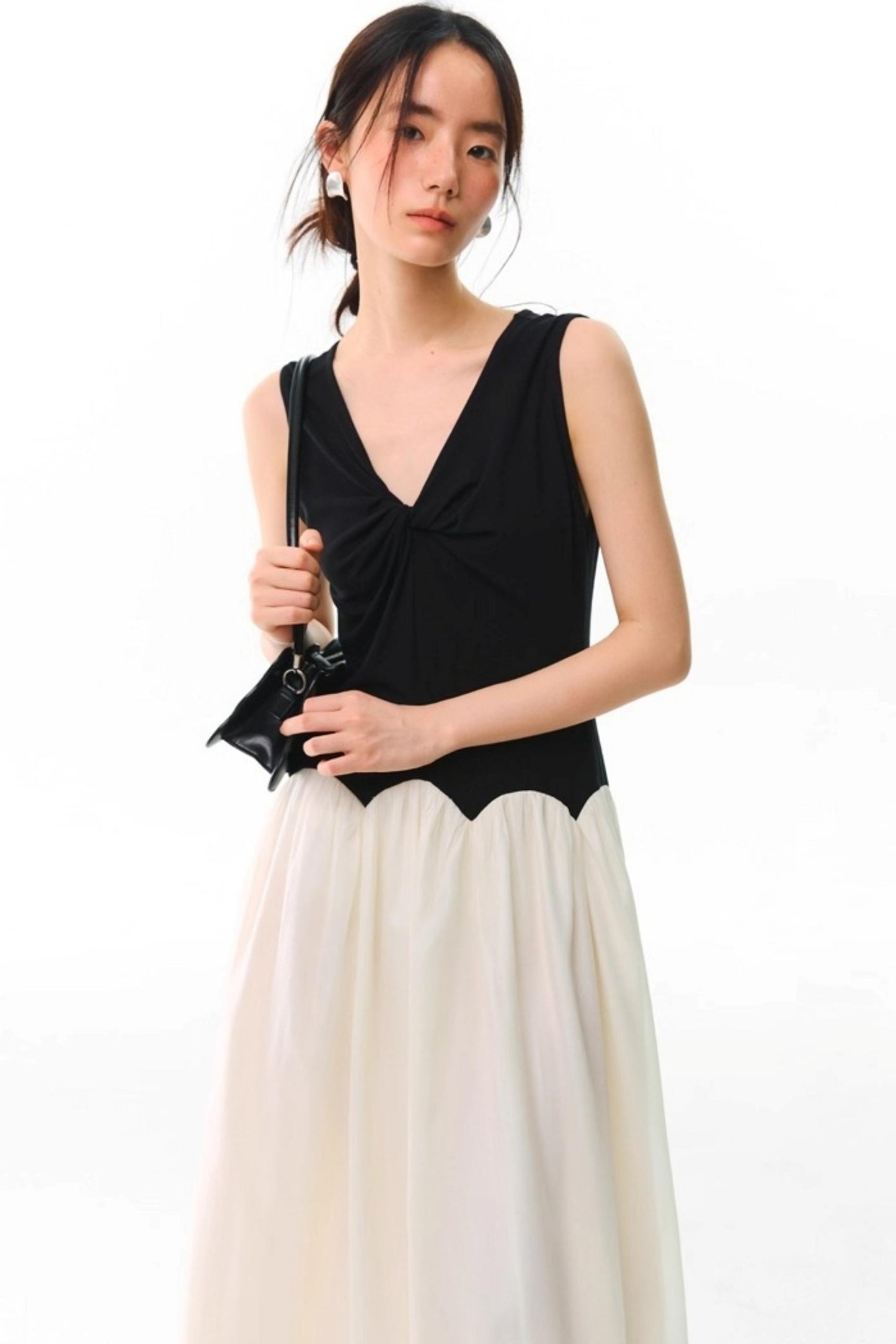 Sicilian Legend V-Neck Sleeveless Dress