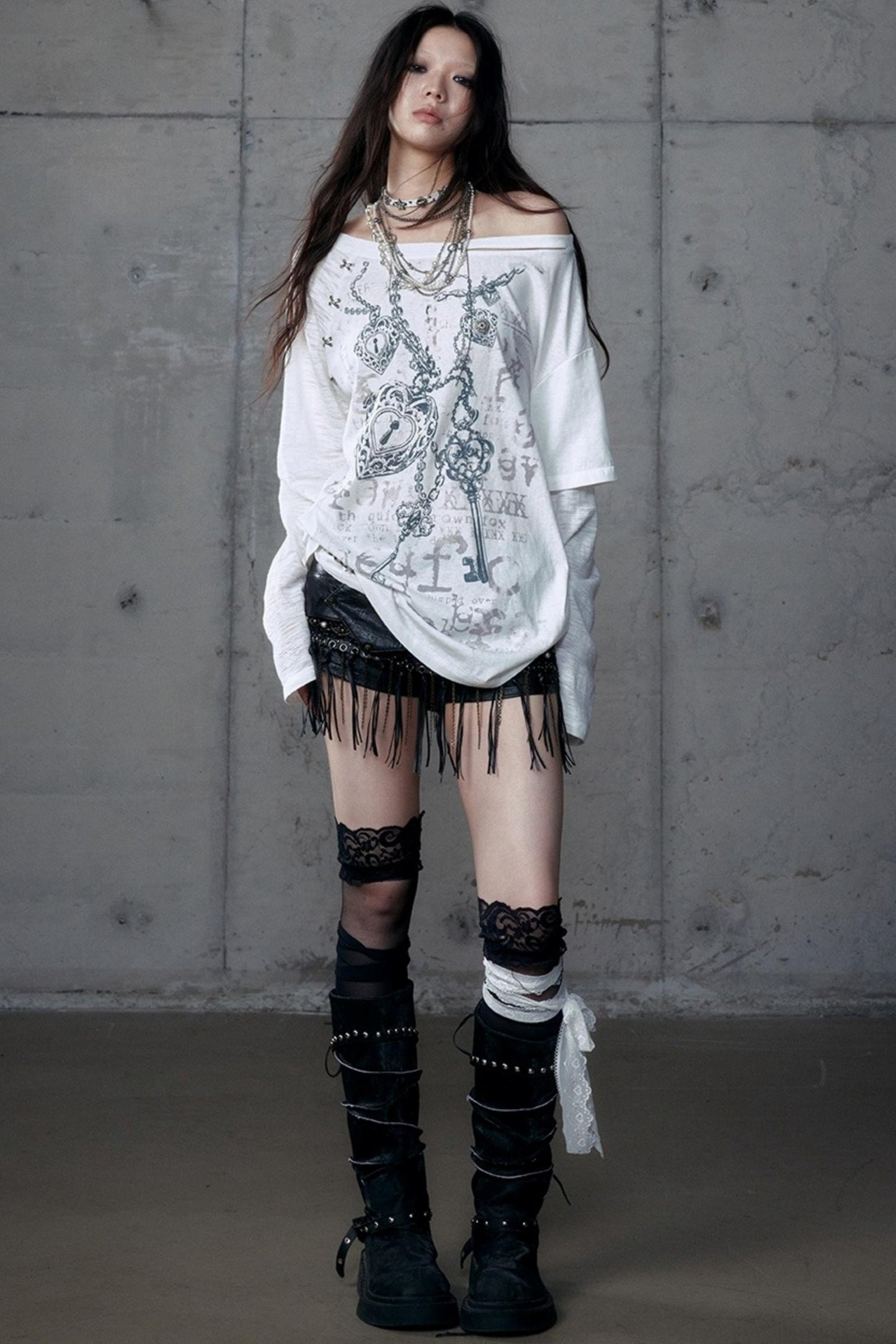 Wasteland Punk One-Shoulder T-Shirt