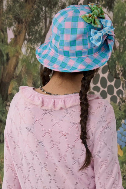 Plaid Bow Fisherman Hat