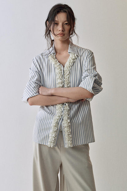 Three Dimensional Lace Shirt