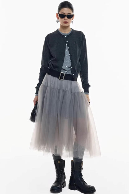Holiday Edition Smoky Gray Tulle Skirt