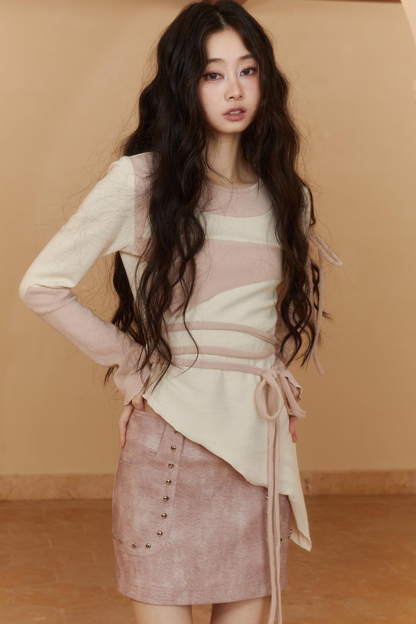 Luxury White Pink Top