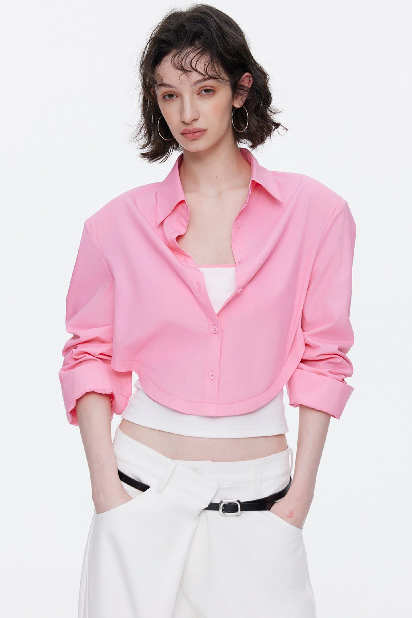 Contrasting Color Oversized Shirt