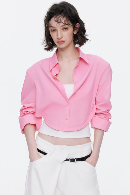Contrasting Color Oversized Shirt