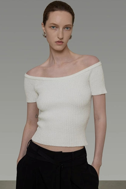 One-Shoulder Knit Top