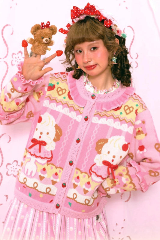 Sweet Tea Puppy Knit Cardigan