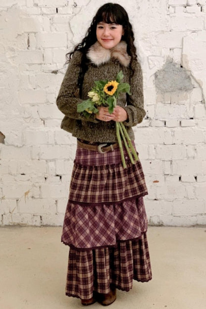 Caramel Hazelnut Lace Skirt