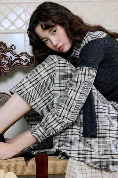 Irregular High Collar Sweater Tops