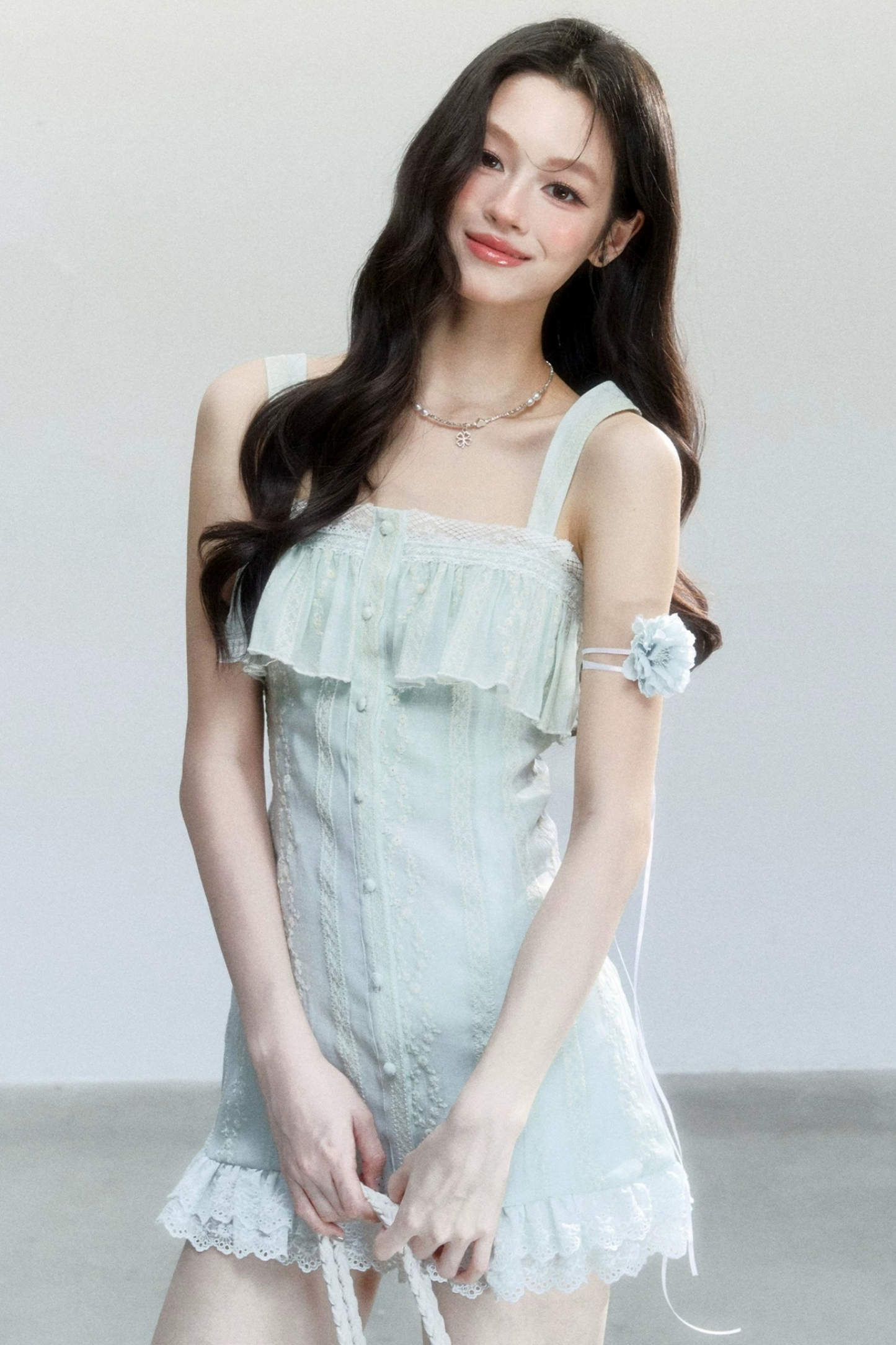 White Tea Embroidered Dress