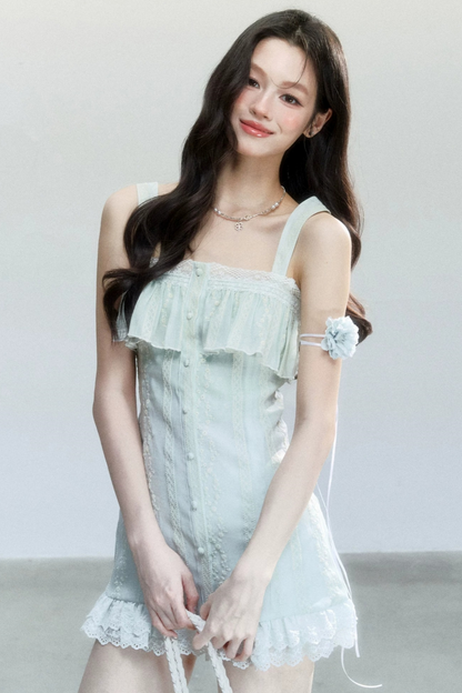 White Tea Embroidered Dress