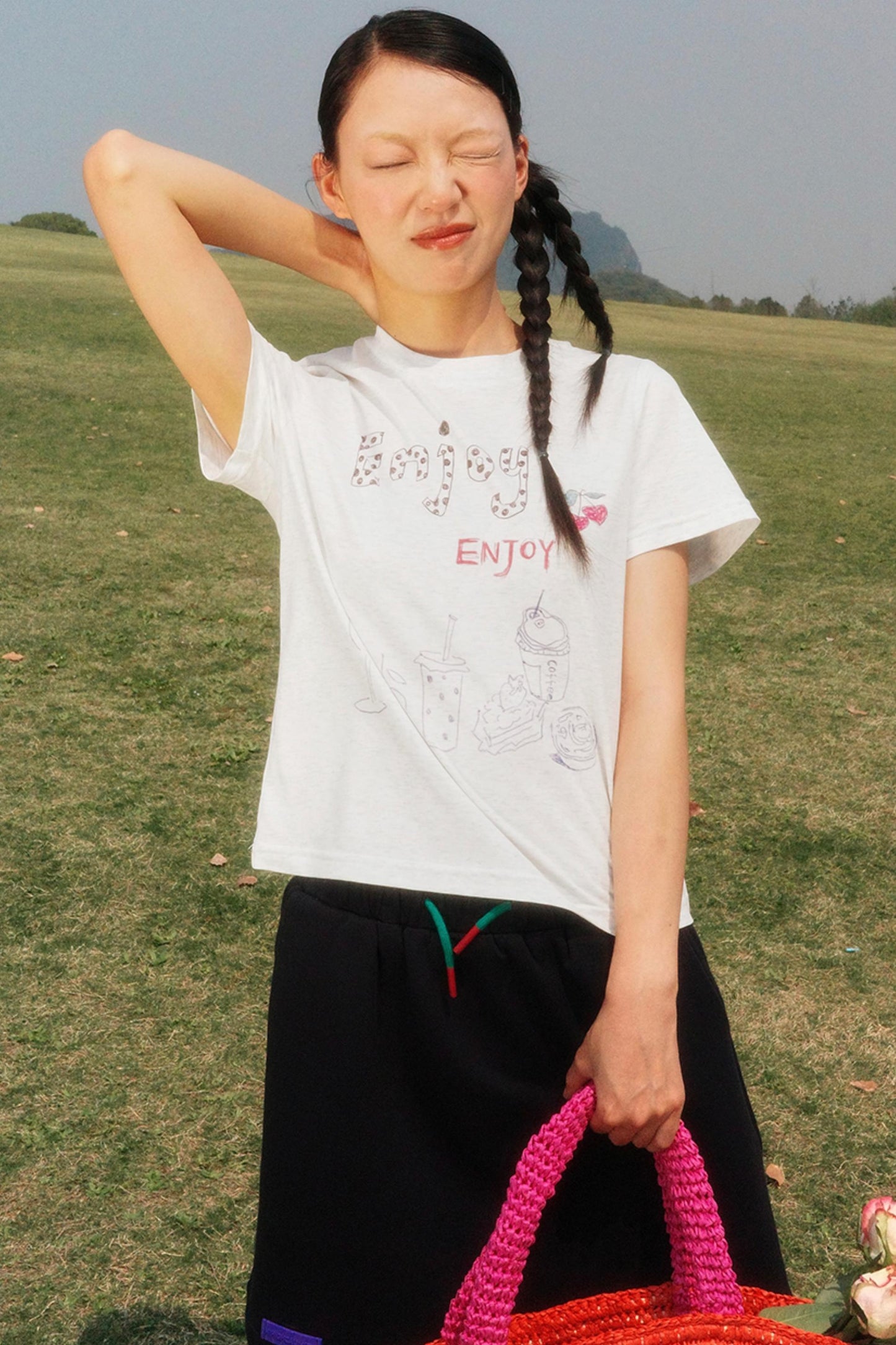 Light Gray Polka Dot Tee