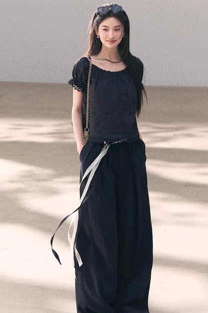 Lyocell Linen Lace Pants