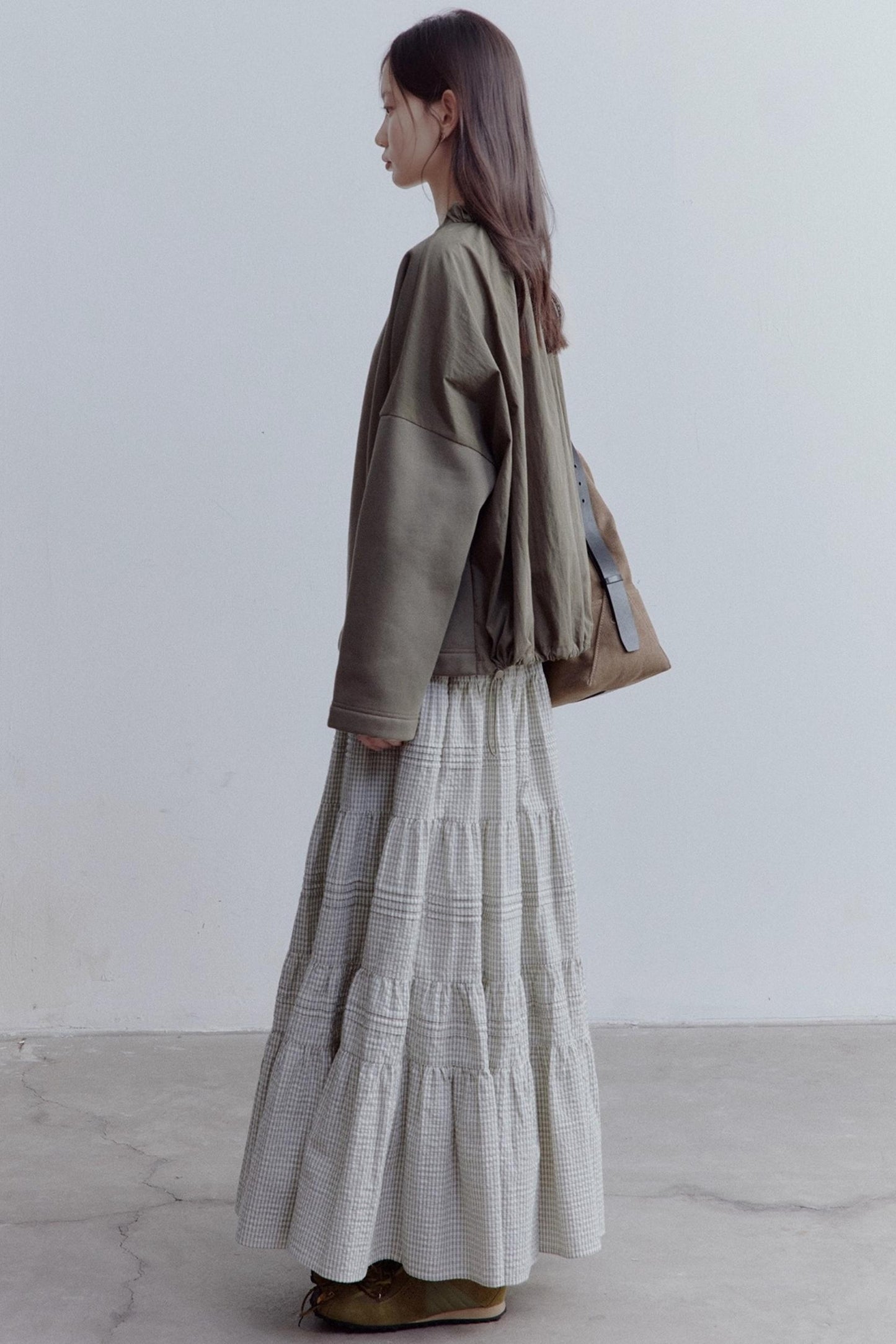 Check Layered Cake Skirt