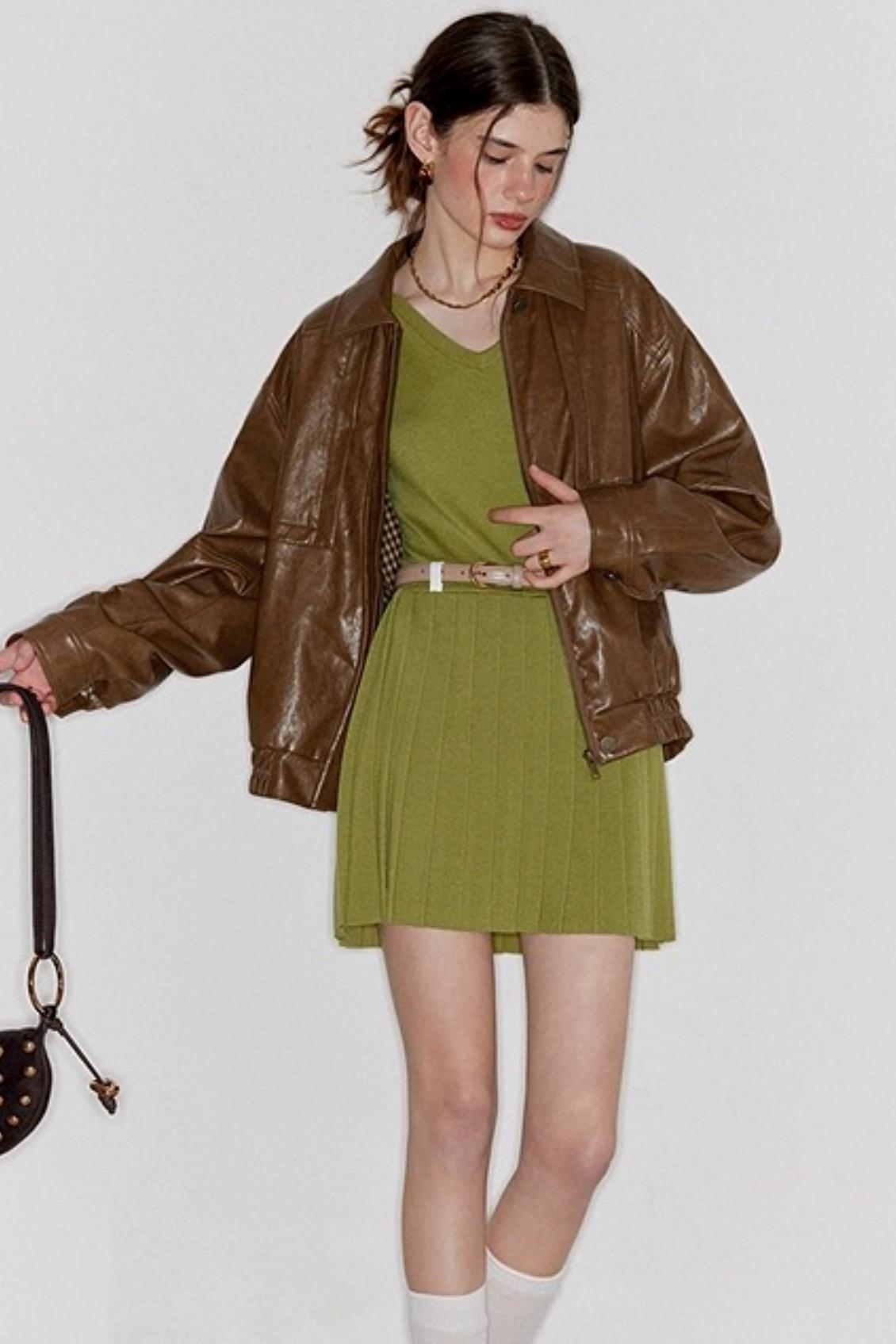 Casual Silhouette Biker Style Jacket