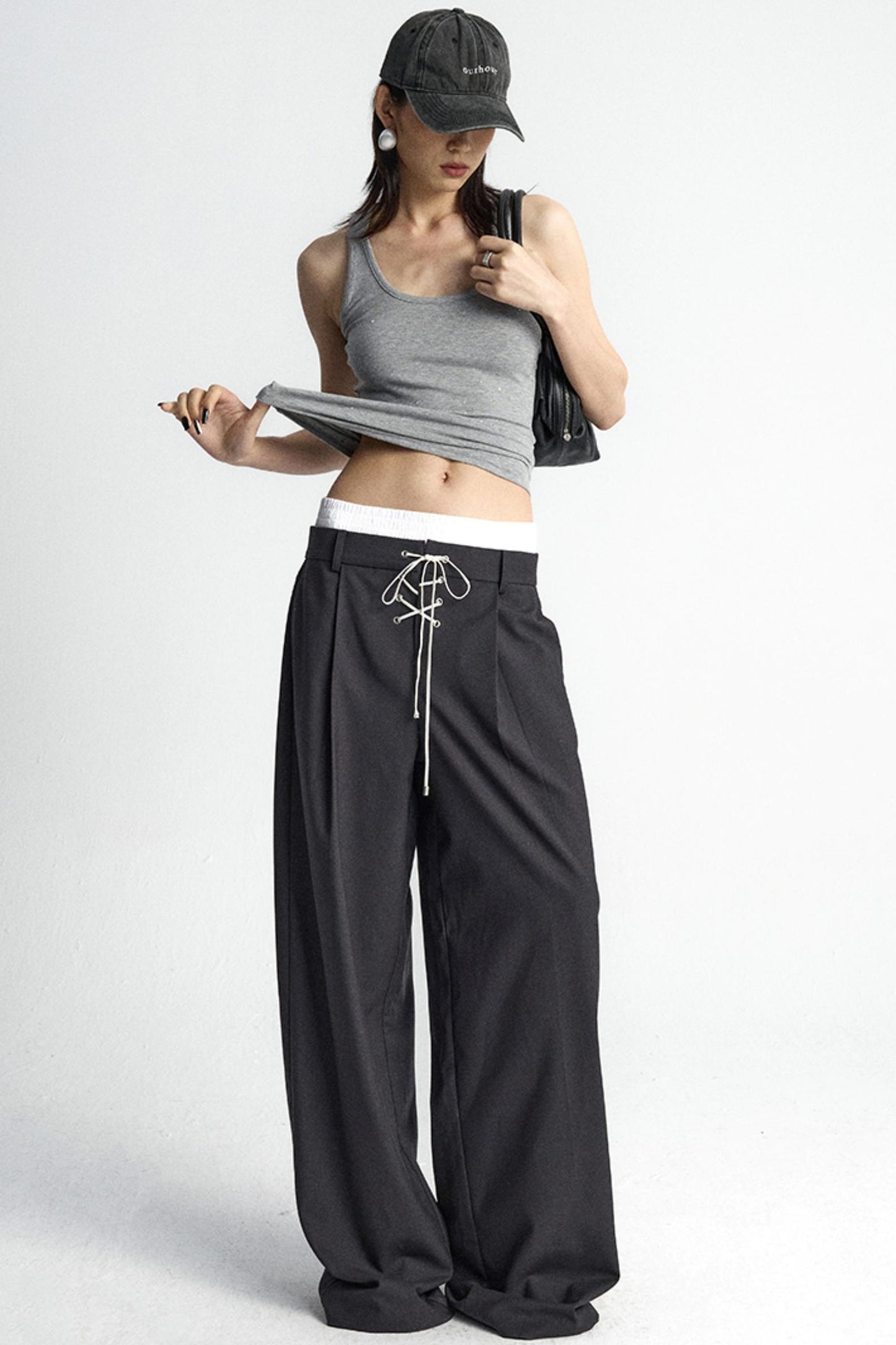Elastic Waist Western Trousers