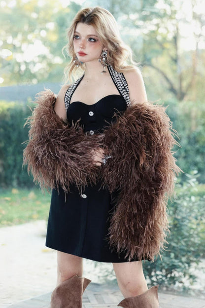 Rhinestone Mini Dress