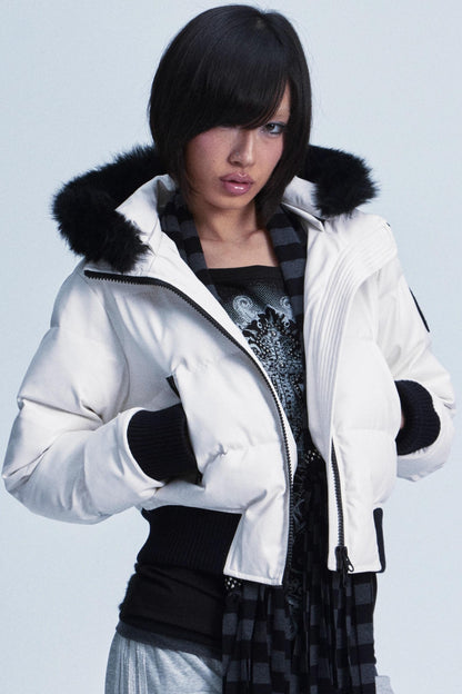 Unisex Leather Fur Collar Jacket
