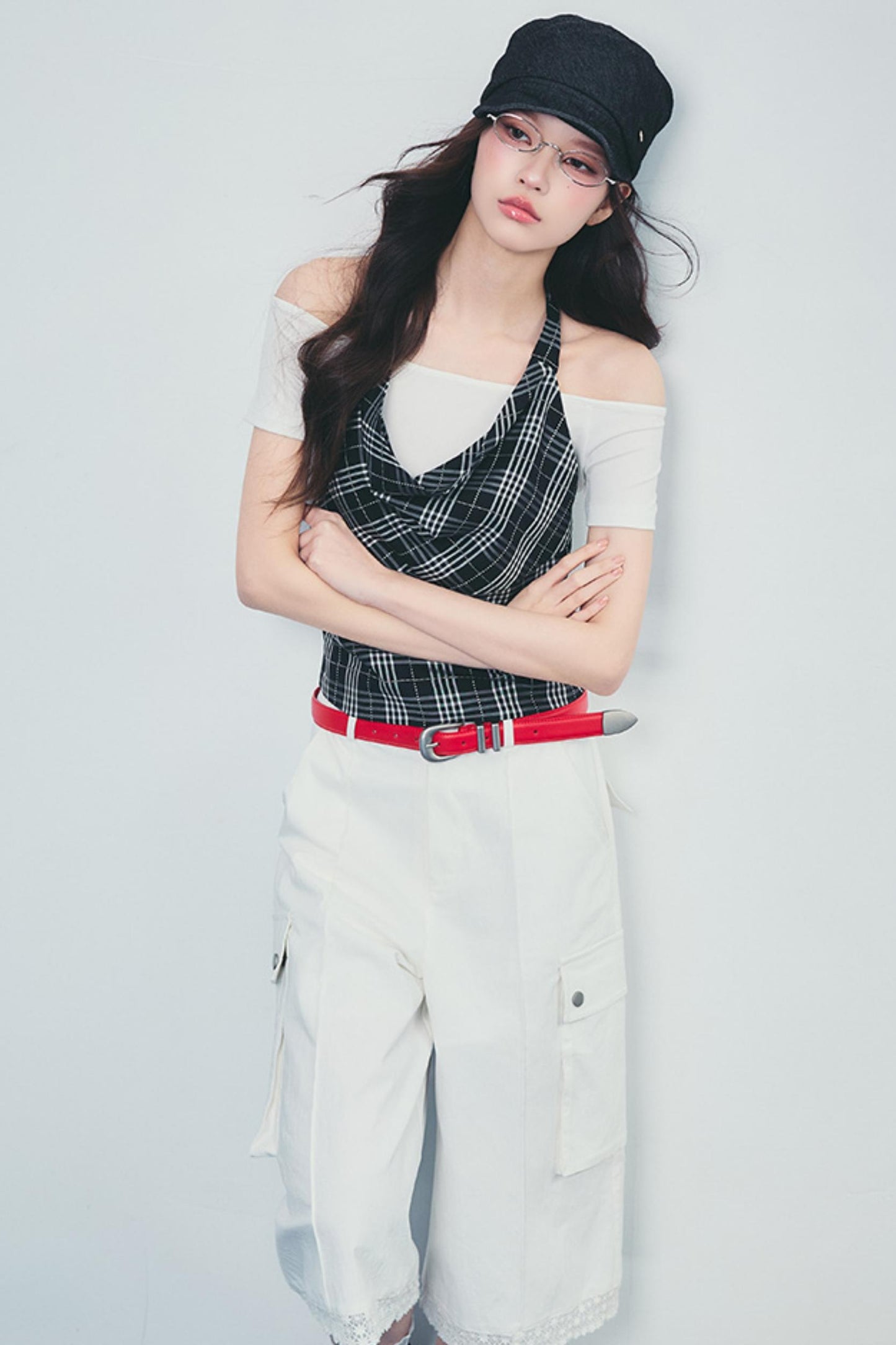 Lace Accent Drape Pants