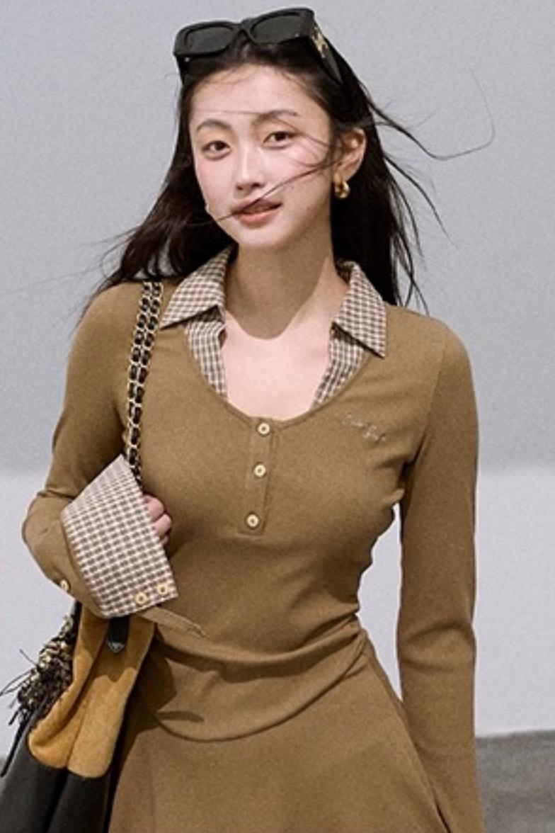 Slim Waist Knitted Dress