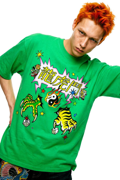 Drachen-Tiger-Hip-Hop-Oberteil