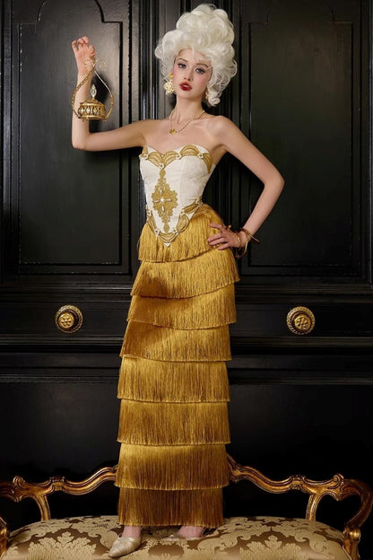 French Court Corset Gown Skirt Set-Up