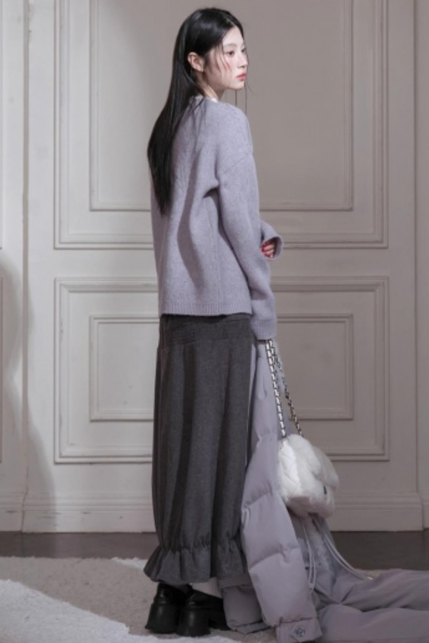 Soft Mist Purple Wool Sweater