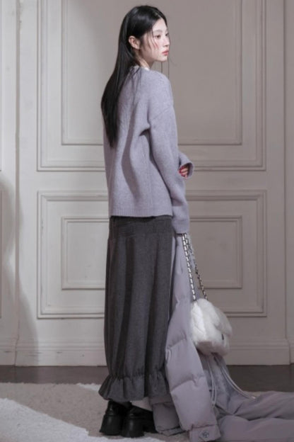 Soft Mist Purple Wool Sweater