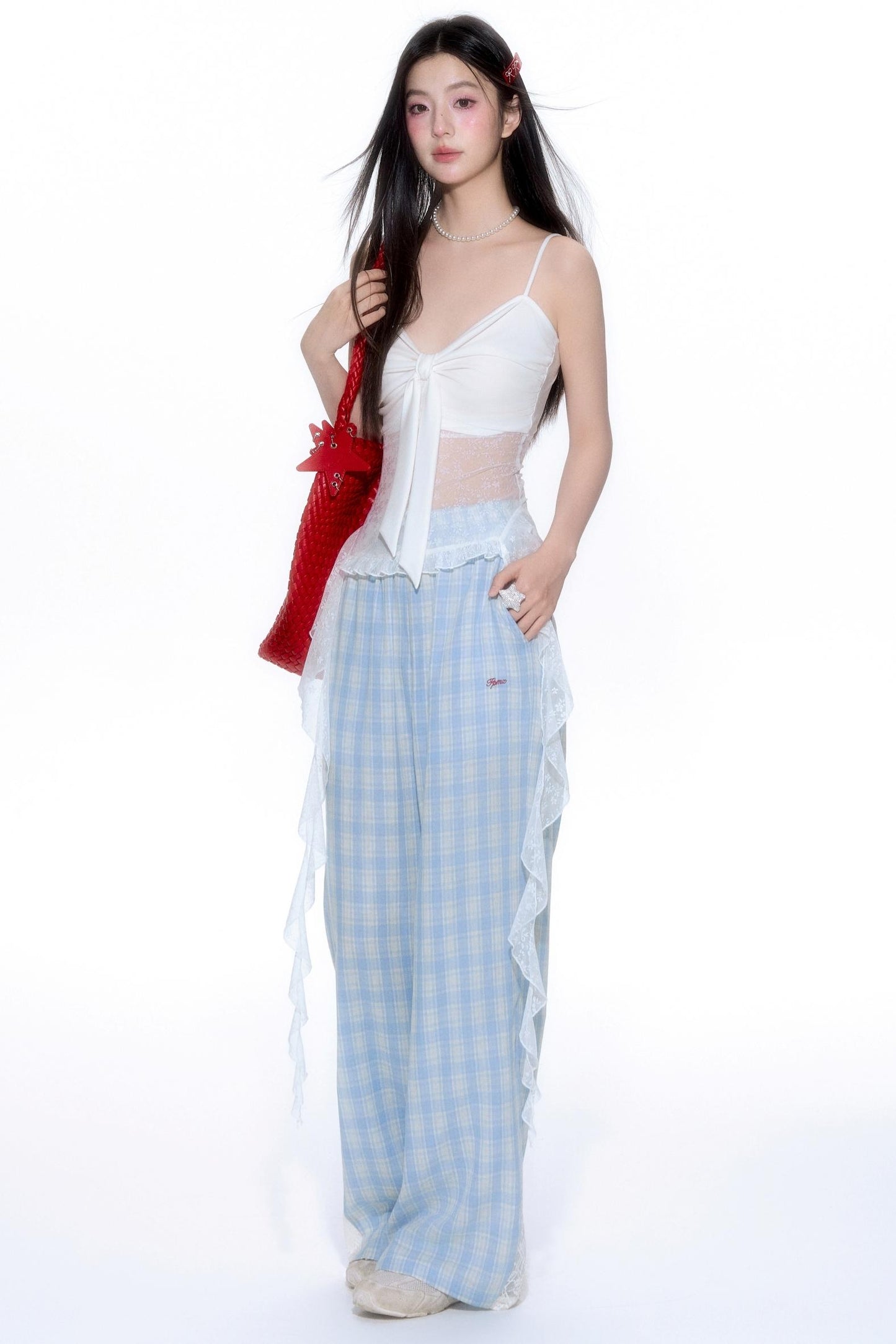 Lace Ruffle Cami Top