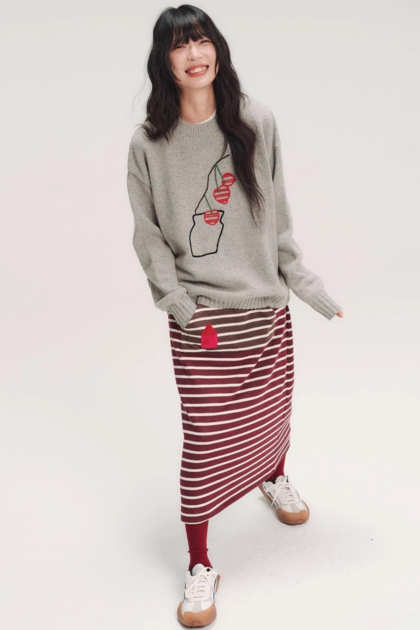 Colorful 3D Embroidery Skirt