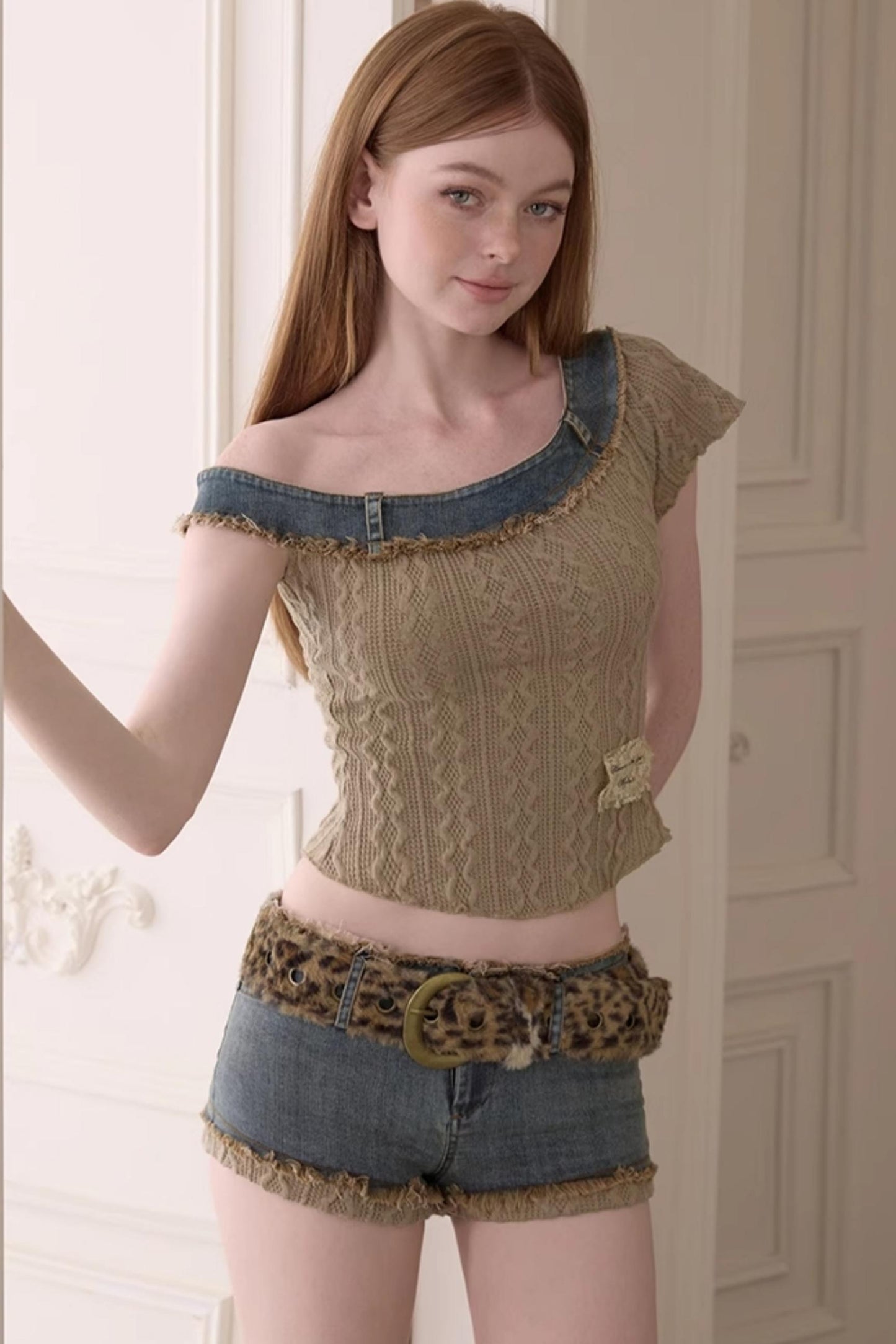 Distressed Denim Shorts