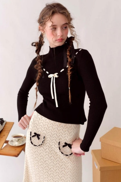 Lacemade Knit Sweater Skirt Set