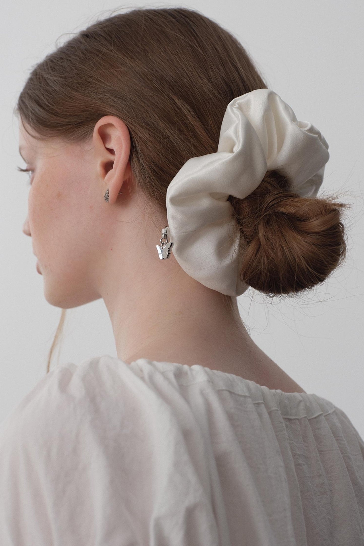 Satin Marble Hair Ribbon