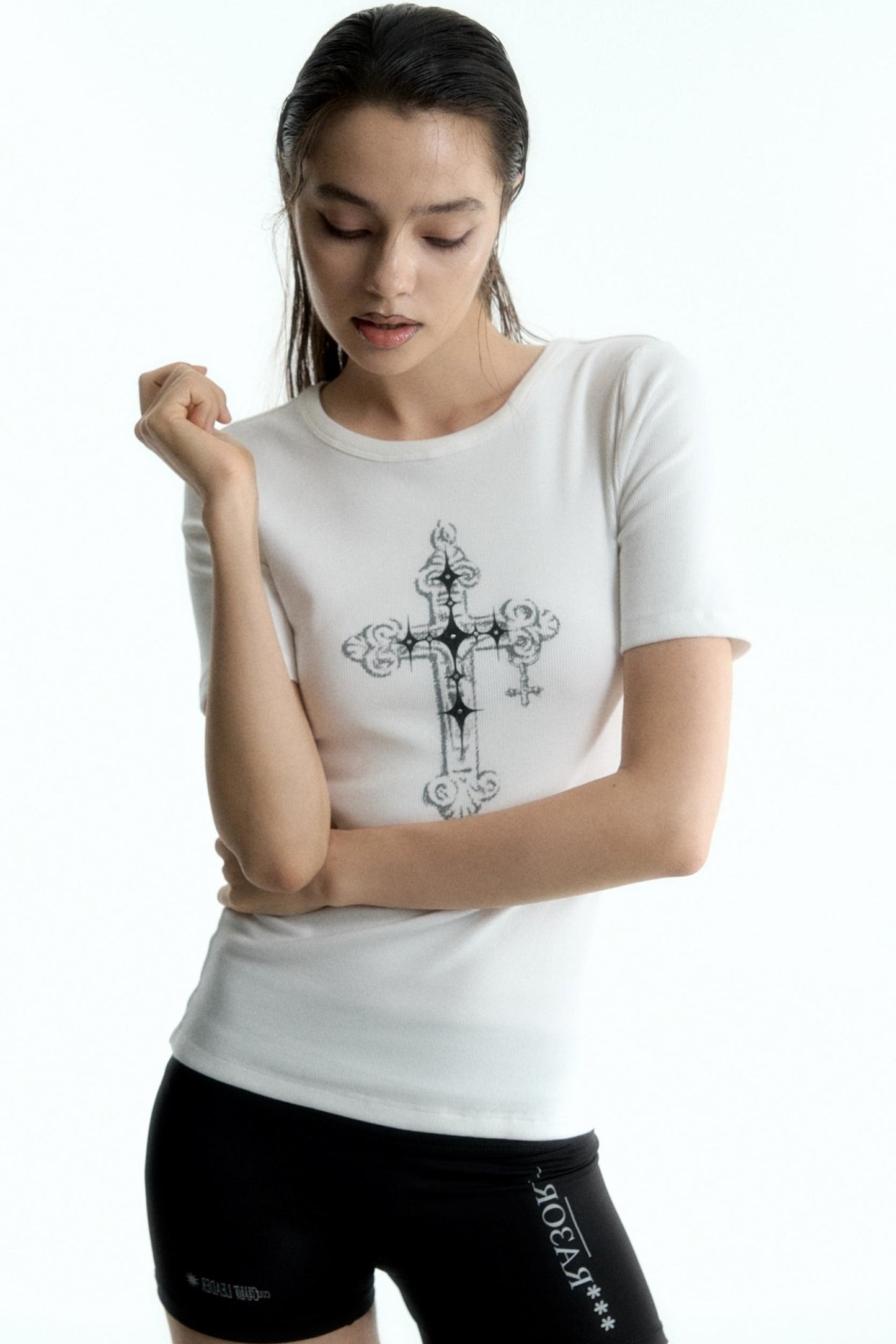 Cross Print Tee