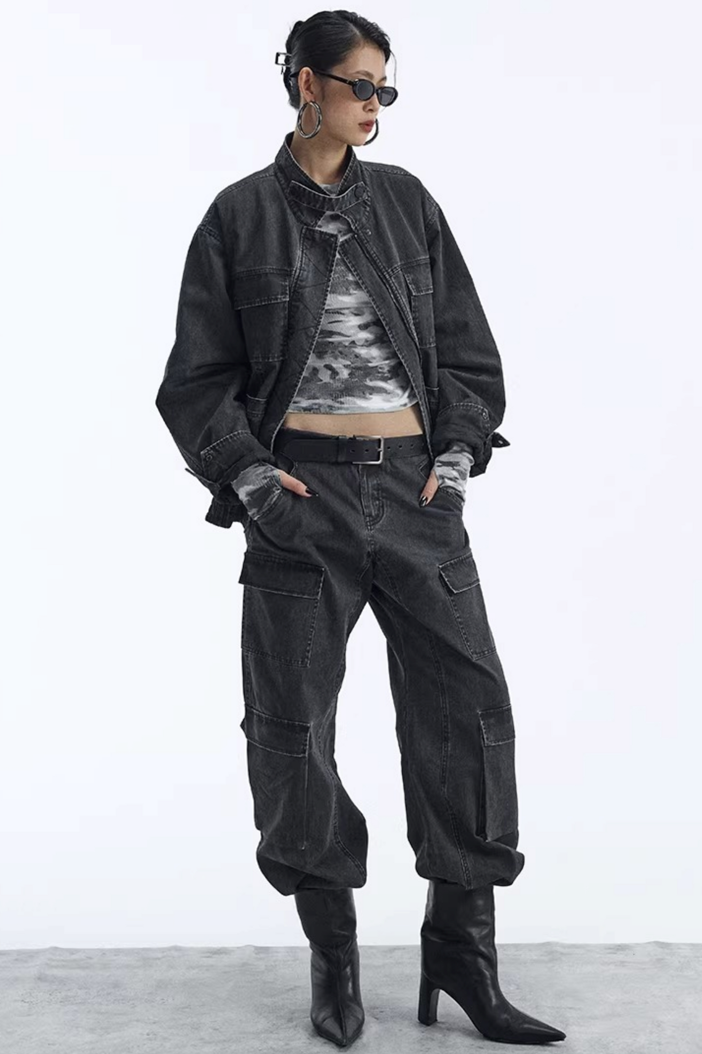Abnehmbarer Kunstfellkragen gepolsterte Jacke