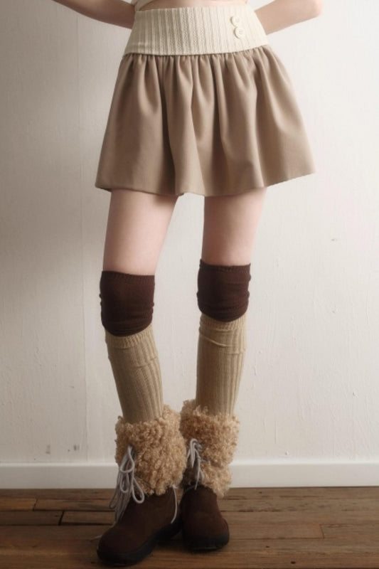 Artist-Created Retro Woolen Skirt