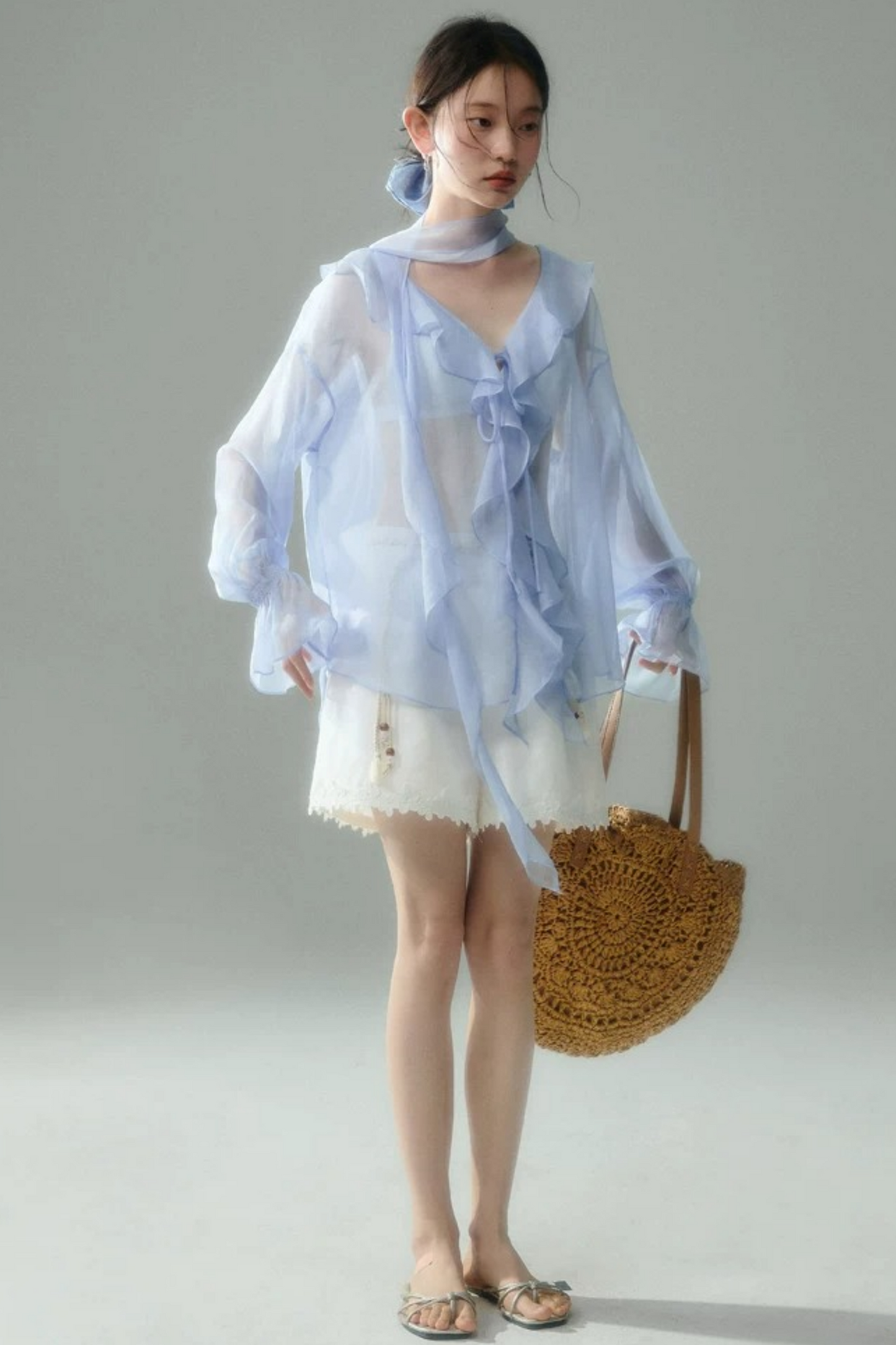 Tencel Lace Patchwork Shorts
