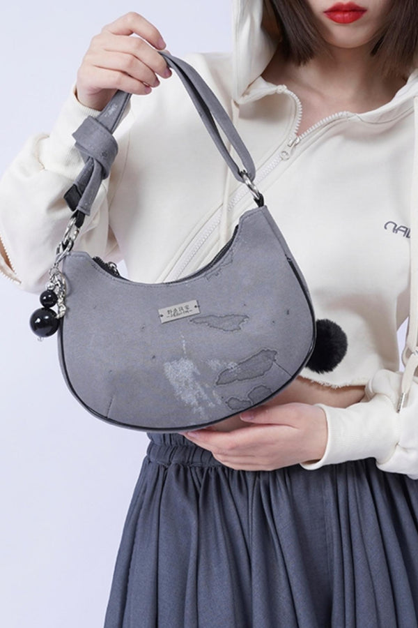 Crossbody Half Moon Bag