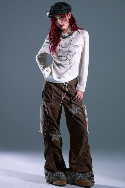 Vintage Polka Dot Swing Collar Top