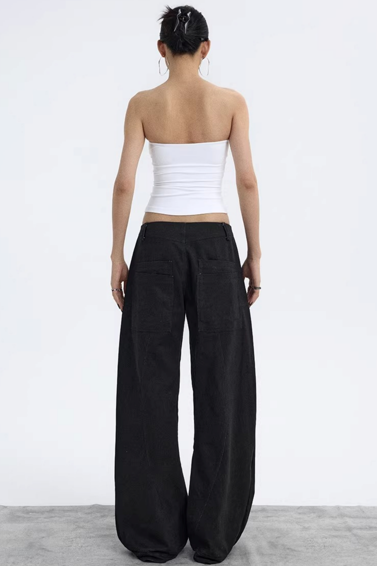 Dekonstruktierte Matte Schwarze Karohose