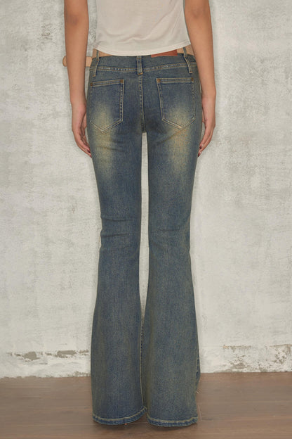 Retro Chic Distressed Skinny Jeans