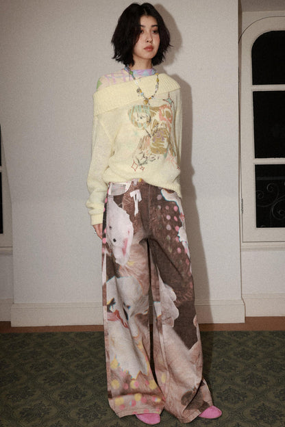 Doll Club Wide-Leg Jeans