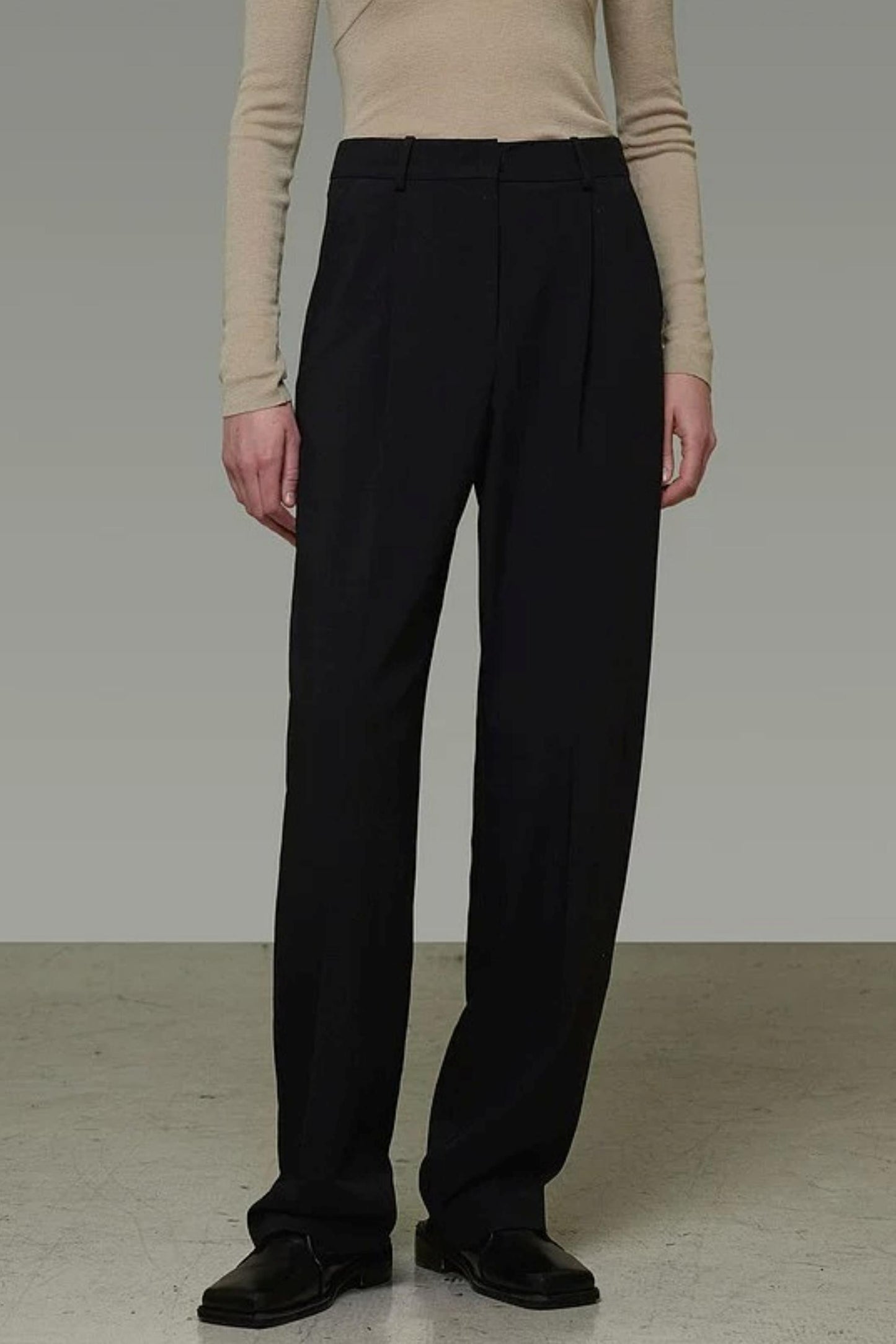 Elegant Black High-Waisted Pants