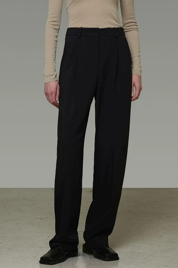 Elegant Black High-Waisted Pants